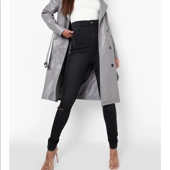 Boohoo Denim - BOOHOO | Tall Ripped Knee Jegging Black